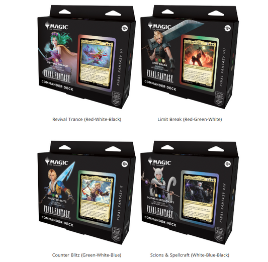 Final Fantasy Commander Display (All 4 Decks)
